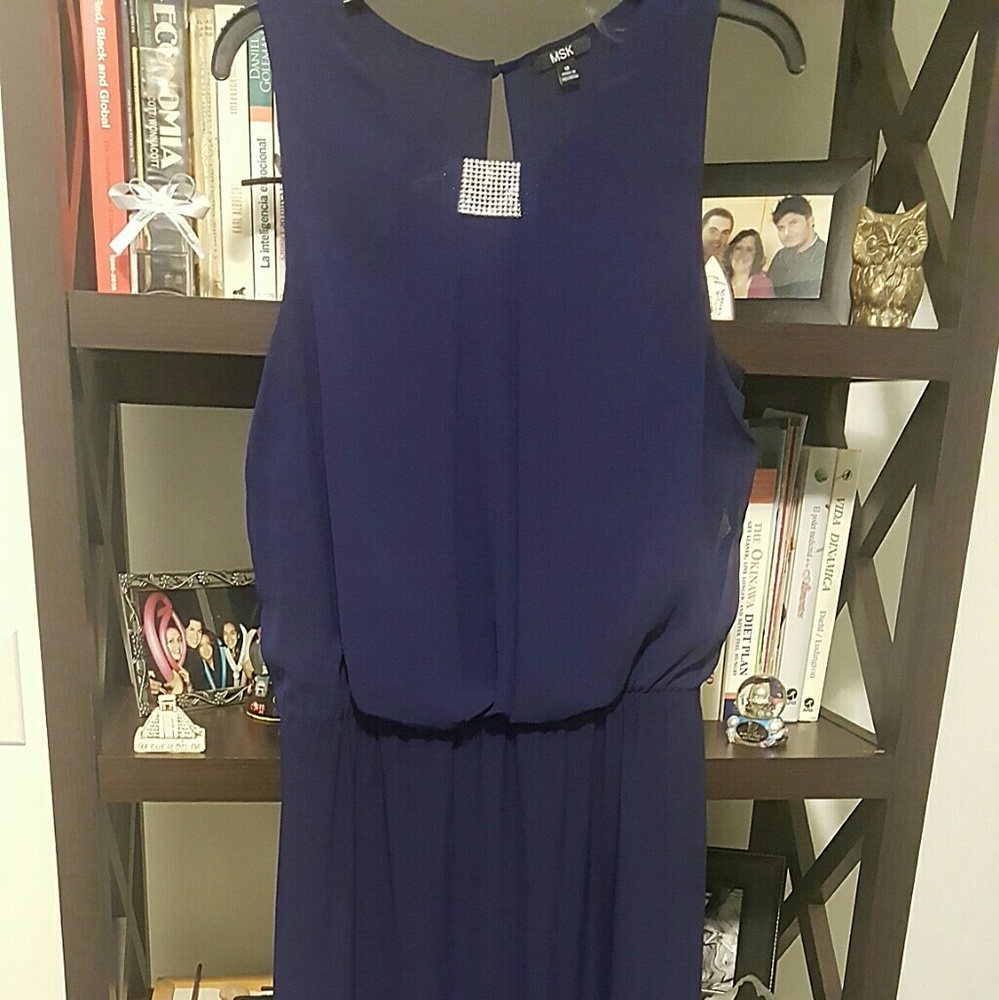 Long blue Gown, 1 time use!!
